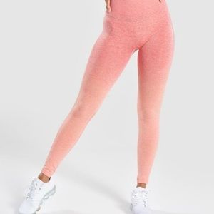 Gymshark Ombre Seamless Leggings - Peach Coral - S